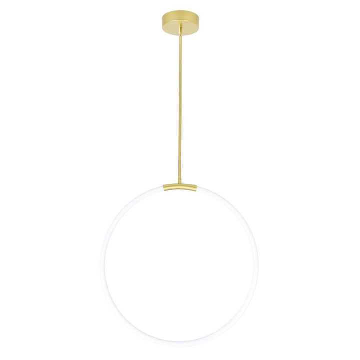 Hoops 1 Light LED Chandelier With Satin Gold Finish
