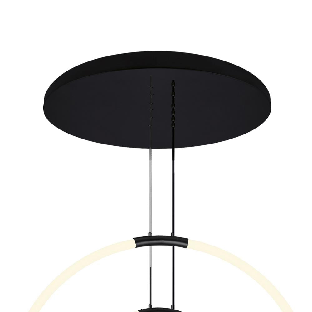 Hoops 6 Light LED Chandelier With Black Finish