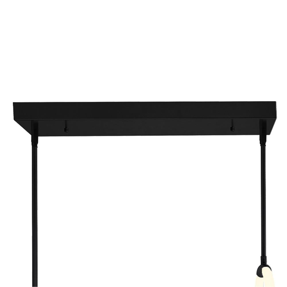 Hoops 2 Light LED Chandelier With Black Finish