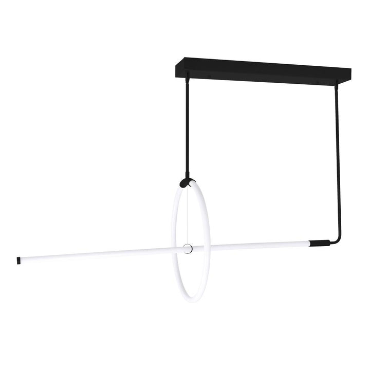 Hoops 2 Light LED Chandelier With Black Finish