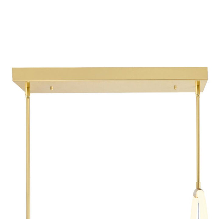 Hoops 2 Light LED Chandelier With Satin Gold Finish