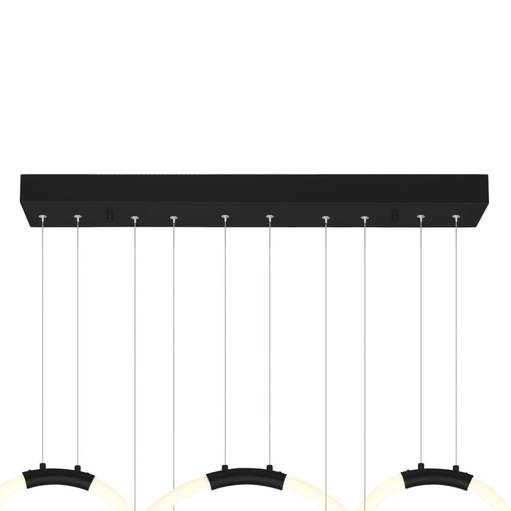 Hoops 5 Light LED Chandelier With Black Finish