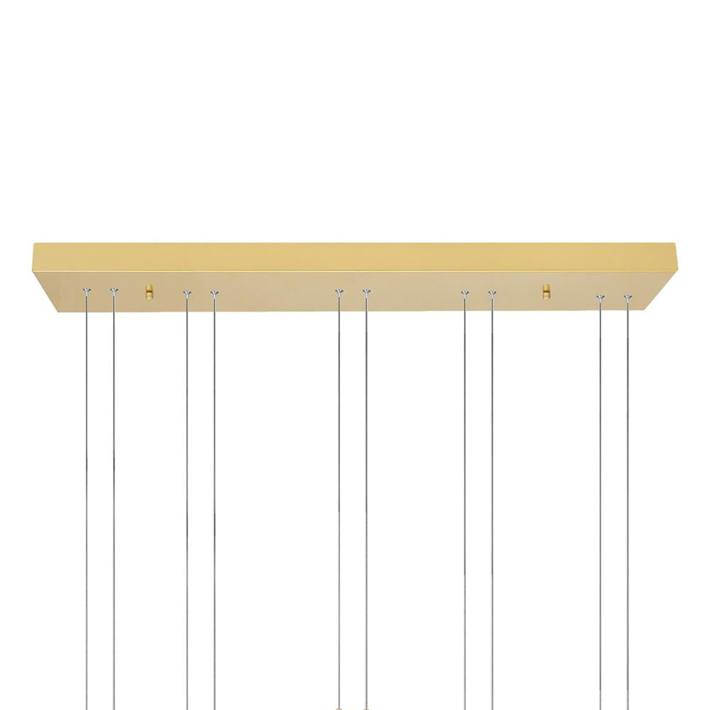 Hoops 5 Light LED Chandelier With Satin Gold Finish