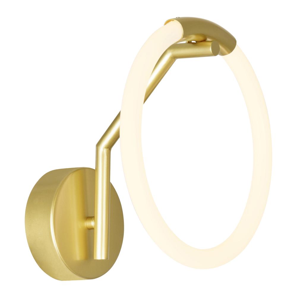 Hoops 1 Light LED Wall Sconce With Satin Gold Finish