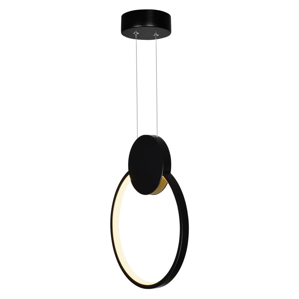 Pulley 10 in LED Black Mini Pendant