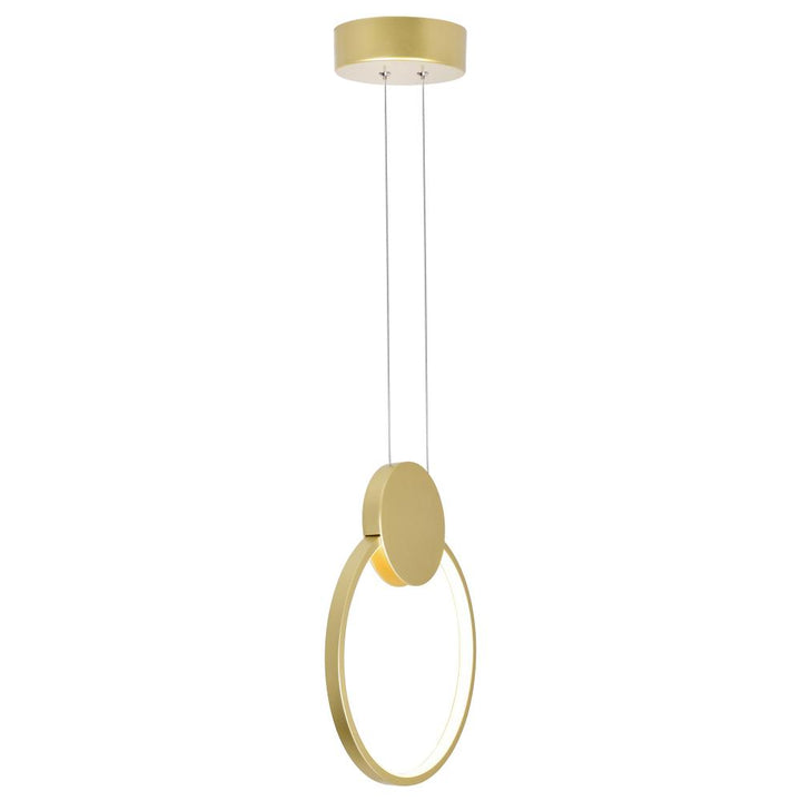 Pulley 10 in LED Satin Gold Mini Pendant