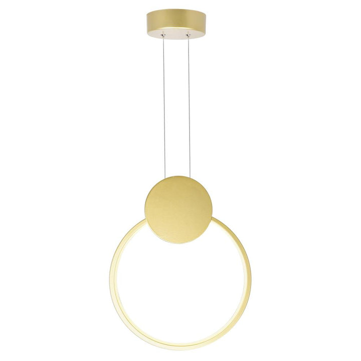 Pulley 10 in LED Satin Gold Mini Pendant