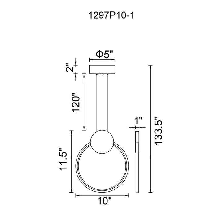 Pulley 10 in LED Satin Gold Mini Pendant