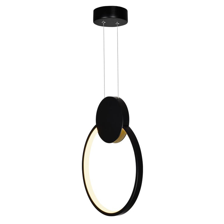 Pulley 12 in LED Black Mini Pendant