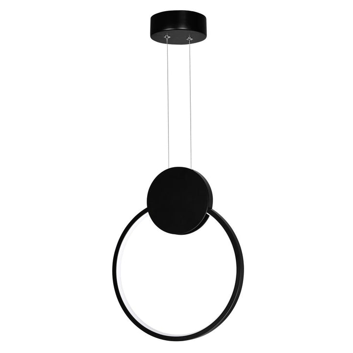 Pulley 12 in LED Black Mini Pendant