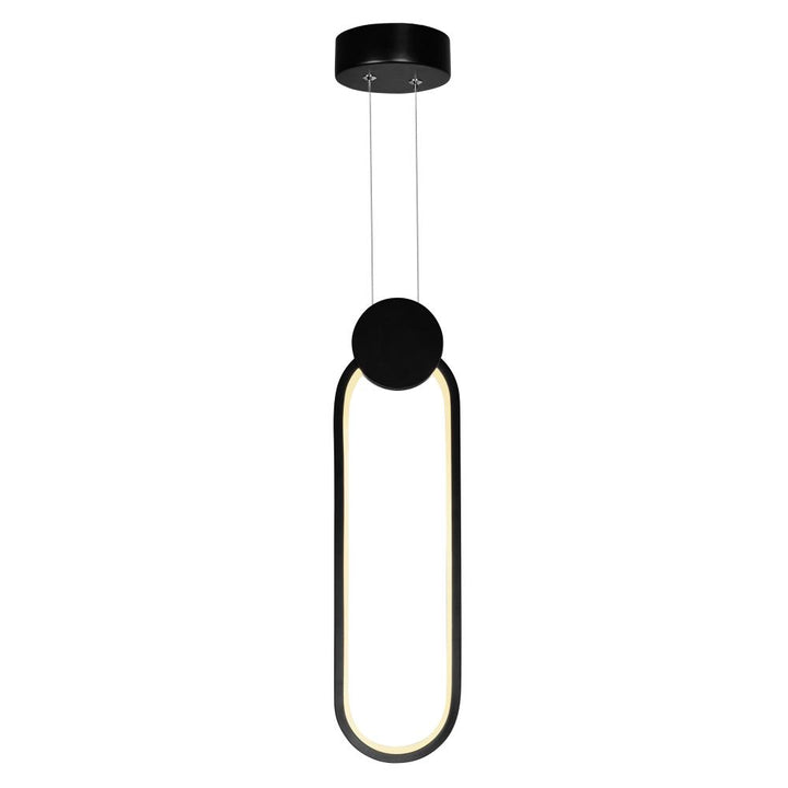 Pulley 4 in LED Black Mini Pendant