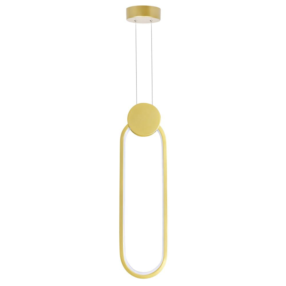 Pulley 4 in LED Satin Gold Mini Pendant