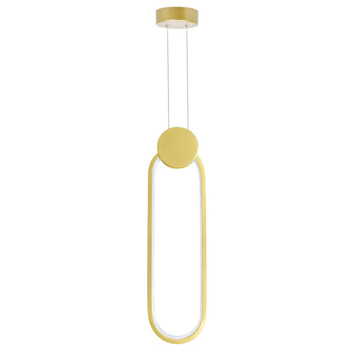 Pulley 4 in LED Satin Gold Mini Pendant