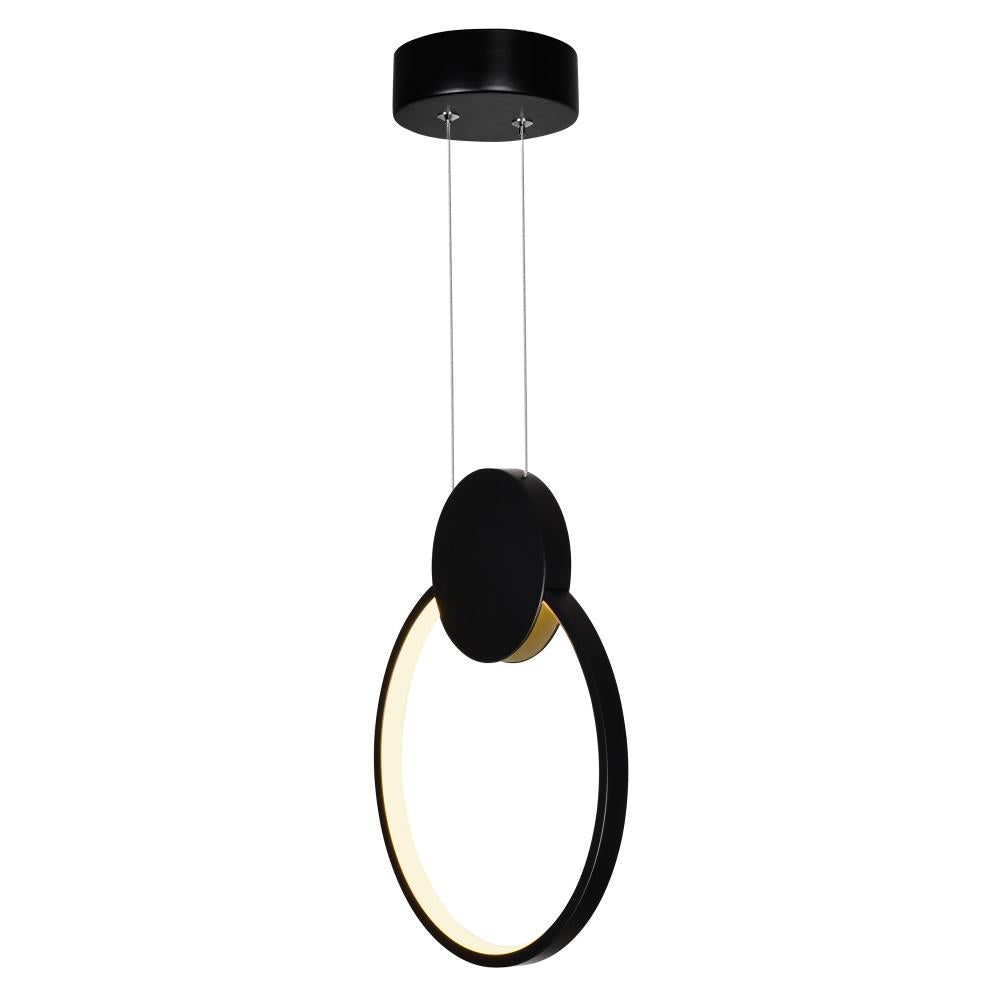Pulley 8 in LED Black Mini Pendant