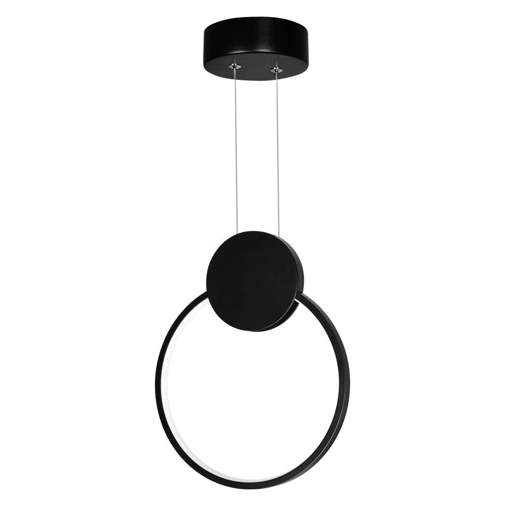 Pulley 8 in LED Black Mini Pendant