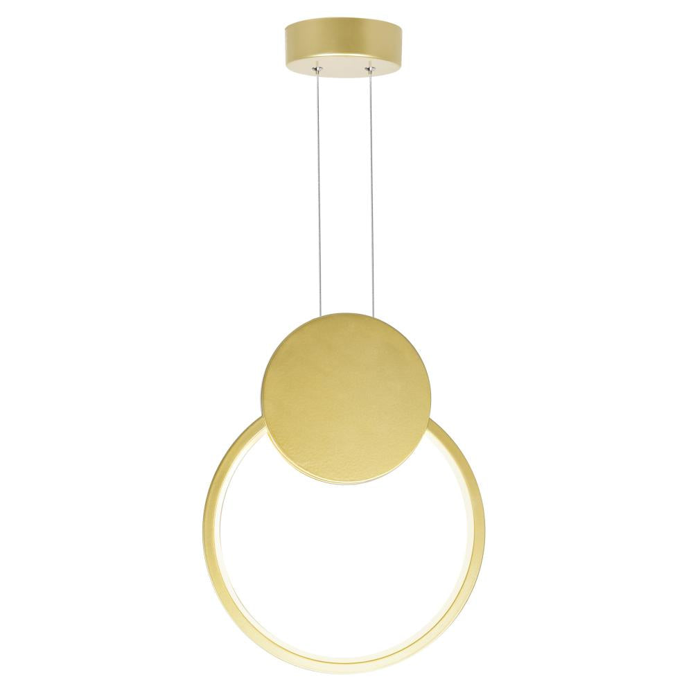Pulley 8 in LED Satin Gold Mini Pendant