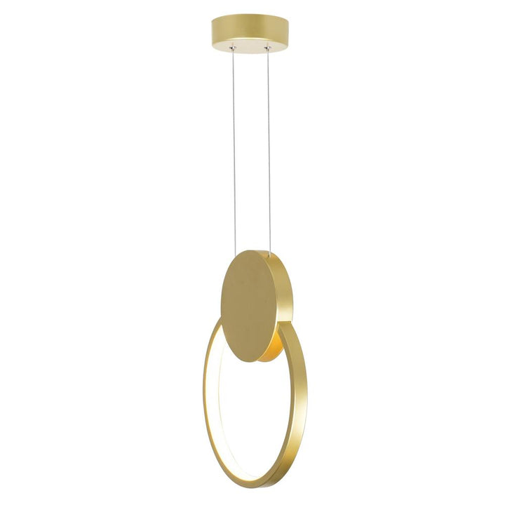 Pulley 8 in LED Satin Gold Mini Pendant