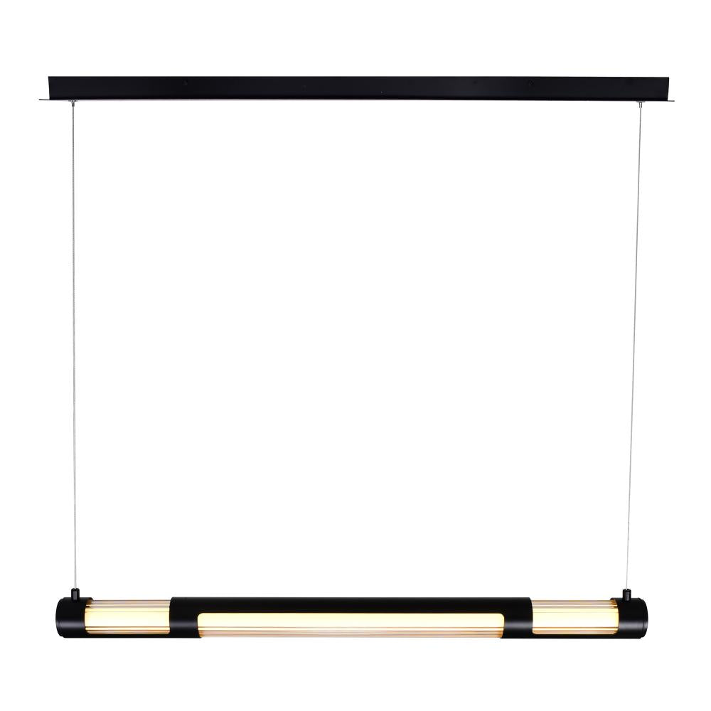 Neva 36 in LED Integrated Black Chandelier