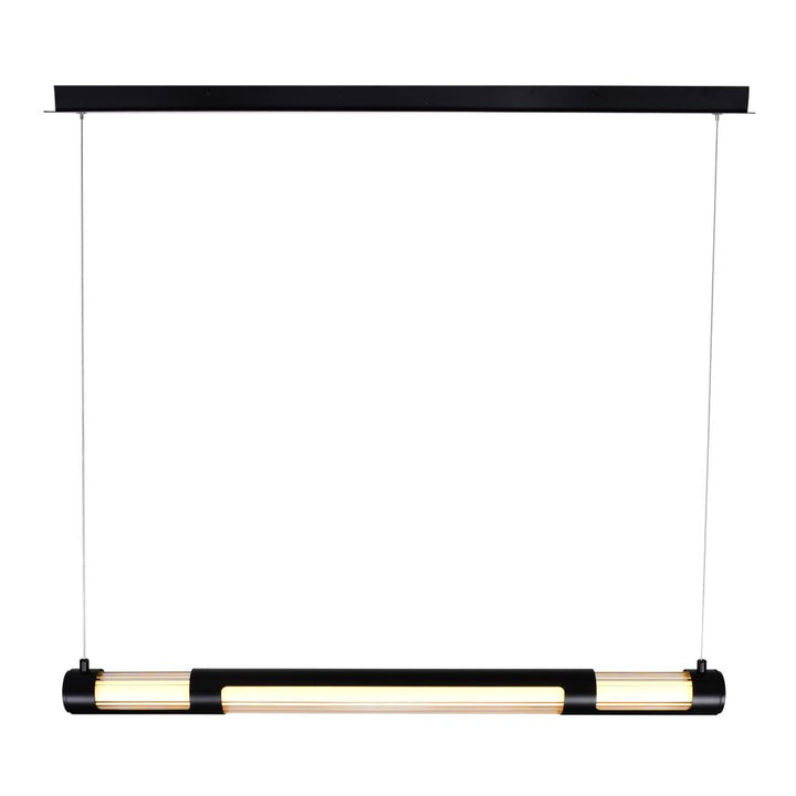 Neva 36 in LED Integrated Black Chandelier