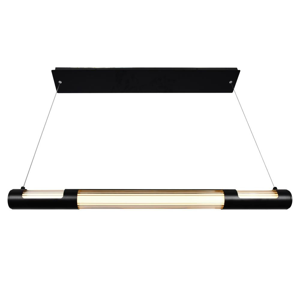 Neva 36 in LED Integrated Black Chandelier