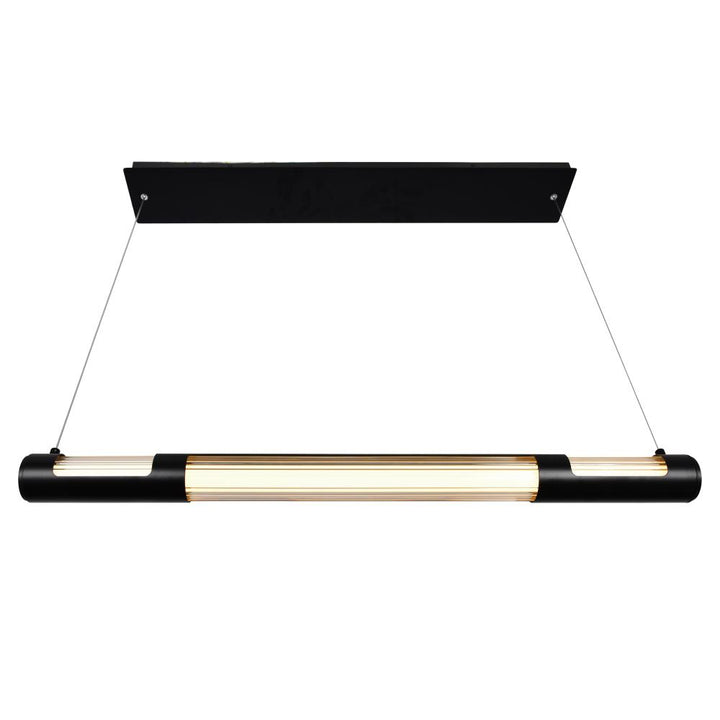Neva 36 in LED Integrated Black Chandelier