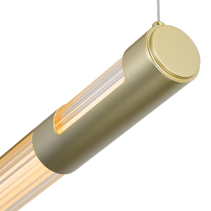 Neva 36 in LED Integrated Satin Gold Chandelier