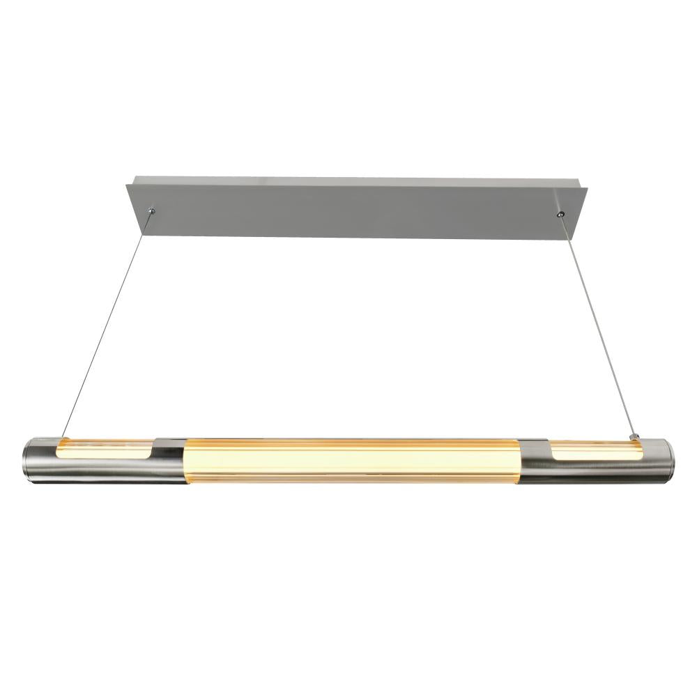 Neva 36 in LED Integrated Satin Nickel Chandelier