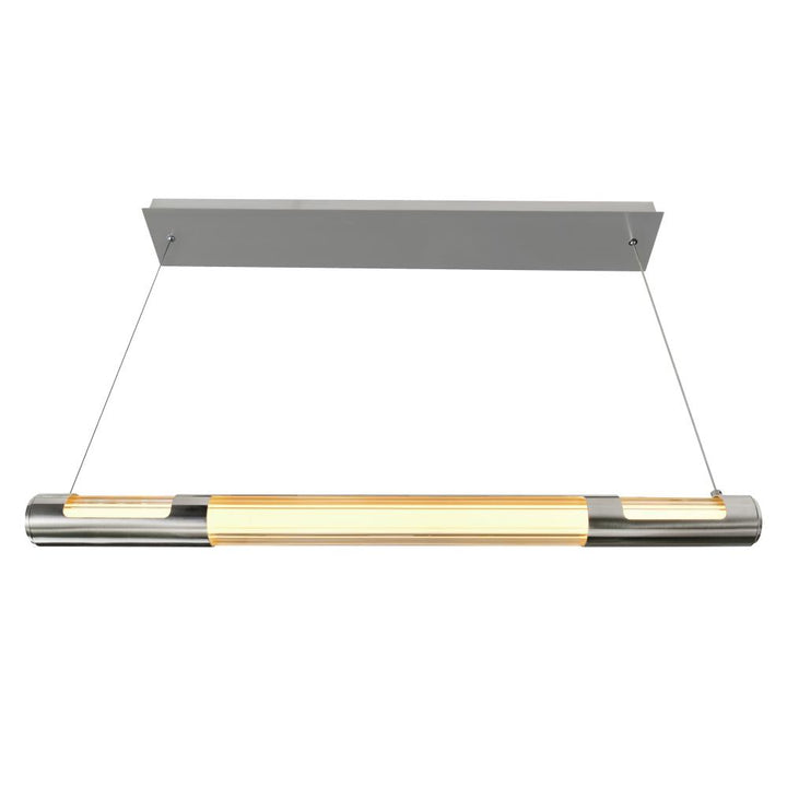 Neva 36 in LED Integrated Satin Nickel Chandelier