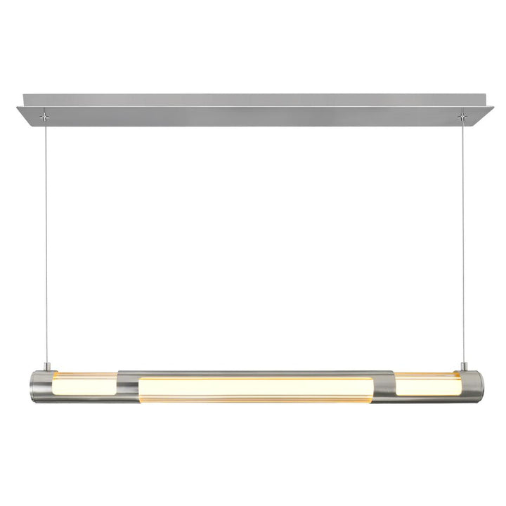 Neva 36 in LED Integrated Satin Nickel Chandelier
