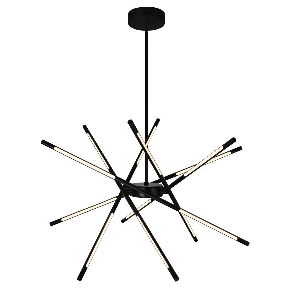 Oskil LED Integrated Chandelier With Black Finish