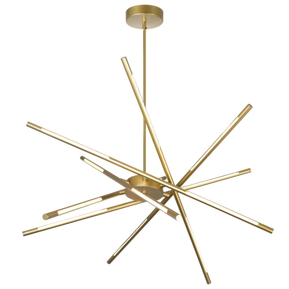 Oskil LED Integrated Chandelier With Satin Gold Finish