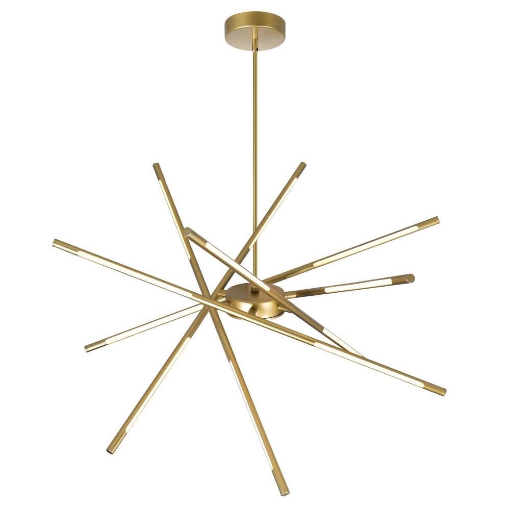 Oskil LED Integrated Chandelier With Satin Gold Finish