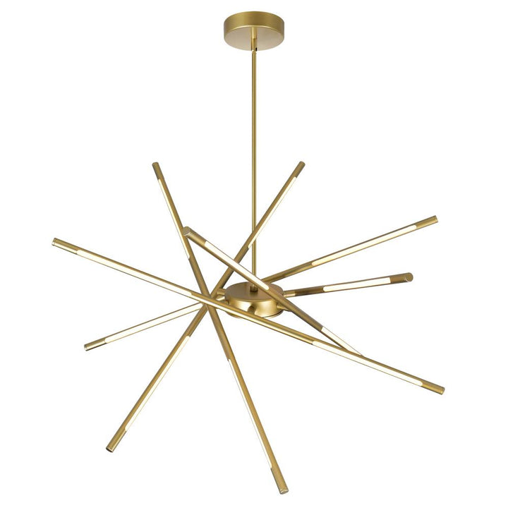 Oskil LED Integrated Chandelier With Satin Gold Finish