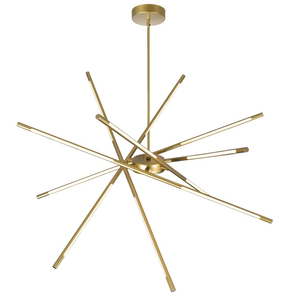 Oskil LED Integrated Chandelier With Satin Gold Finish