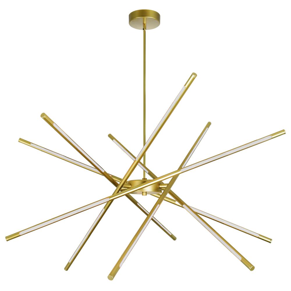 Oskil LED Integrated Chandelier With Satin Gold Finish