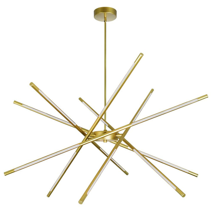 Oskil LED Integrated Chandelier With Satin Gold Finish