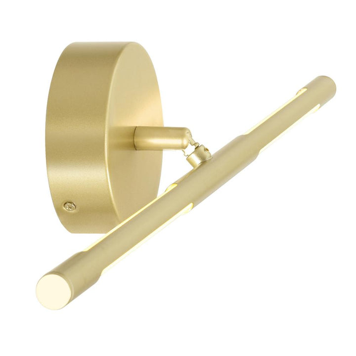Oskil LED Integrated Wall Light With Satin Gold Finish