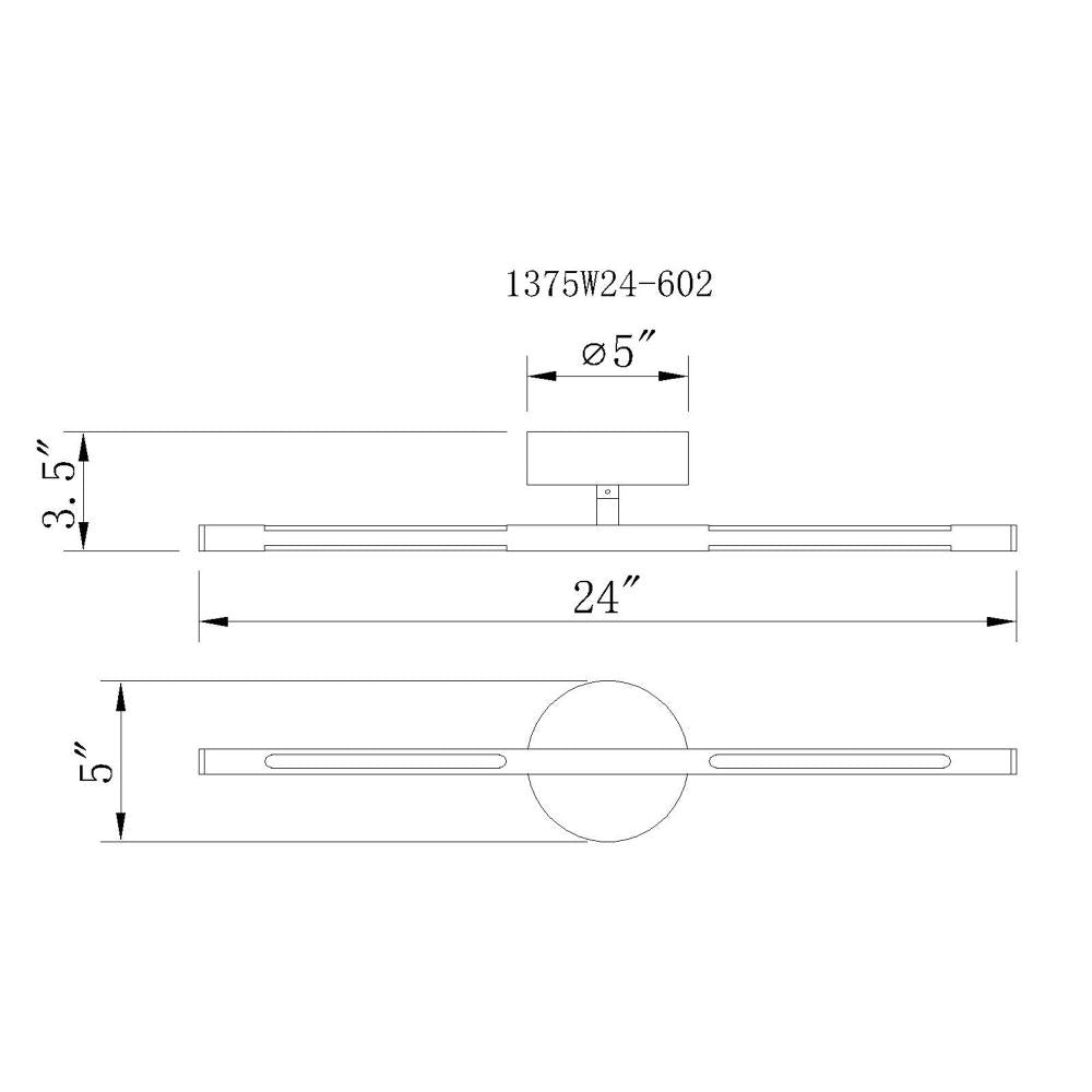 Oskil LED Integrated Wall Light With Satin Gold Finish