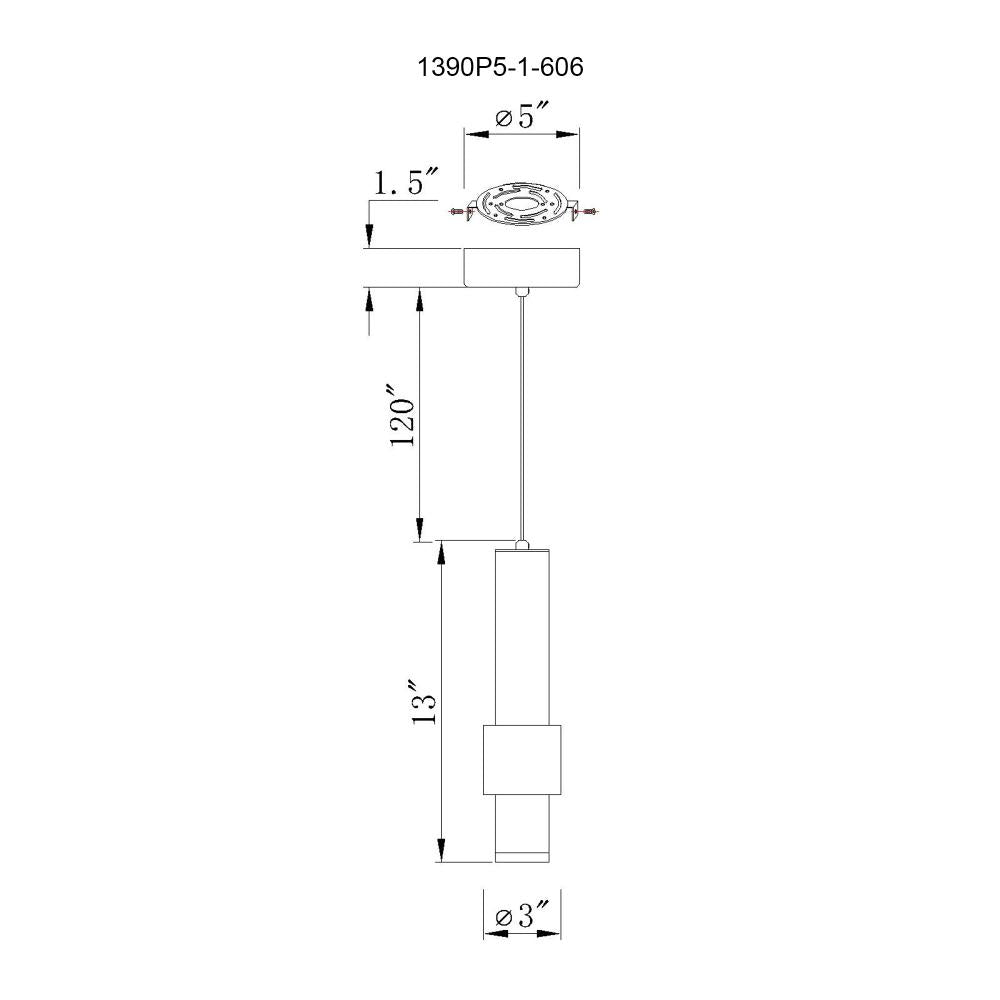 Lena LED Integrated Mini Pendant With Satin Nickel Finish
