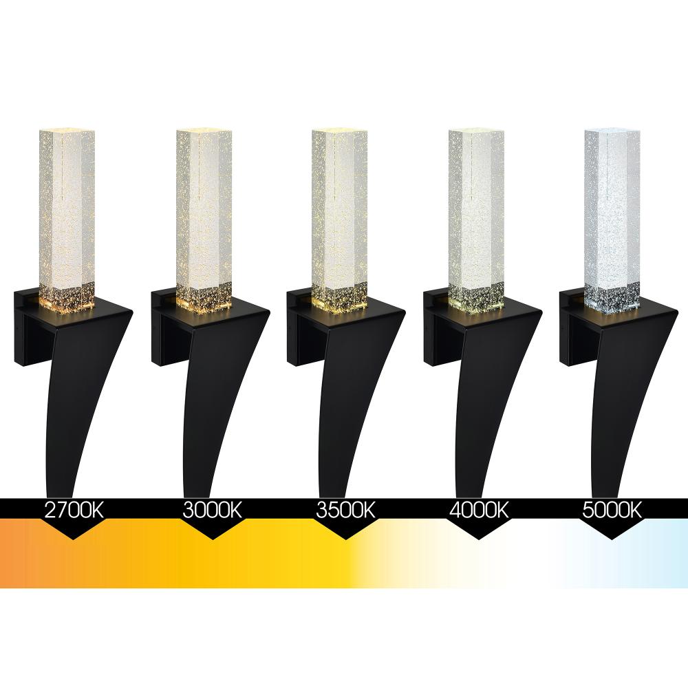 Catania Integrated LED Black Wall Light