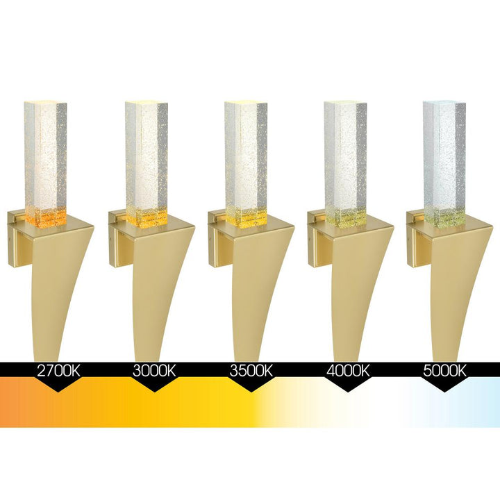 Catania Integrated LED Satin Gold Wall Light