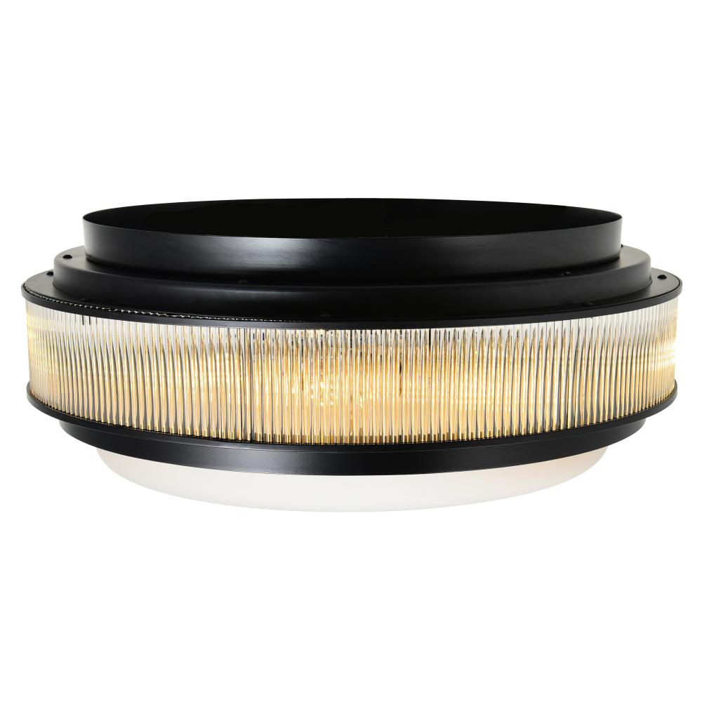 Valdivia 4 Light Black Flush Mount