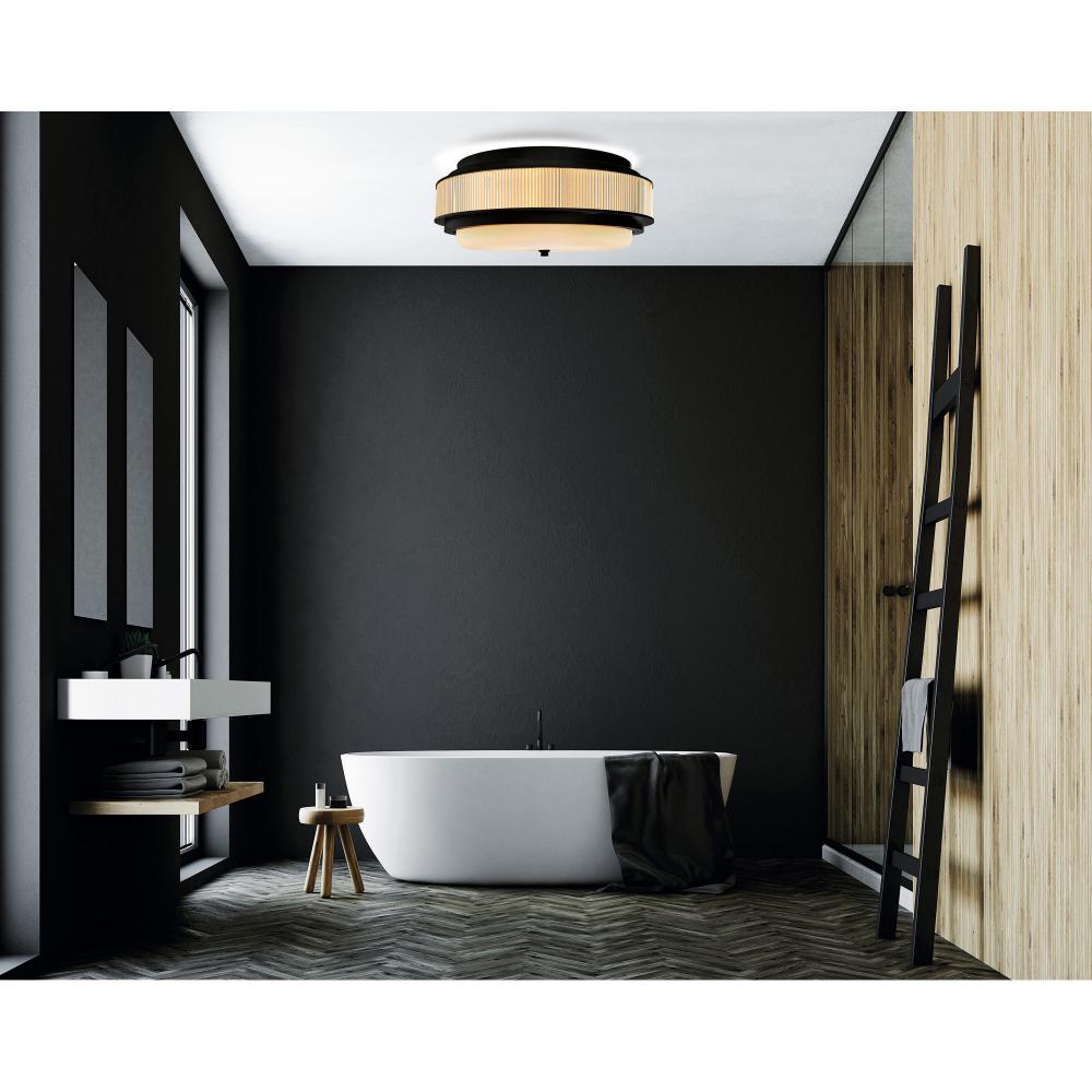 Valdivia 4 Light Black Flush Mount