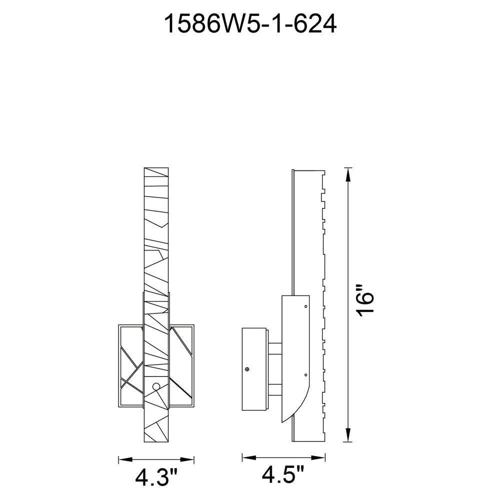 Valira Integrated LED Brass Wall Light