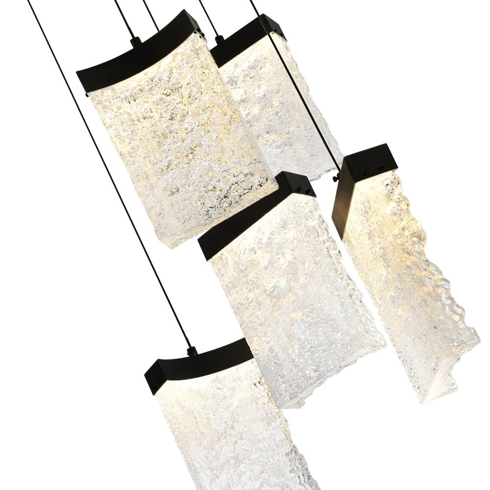 Lava Integrated LED Black Mini Pendant