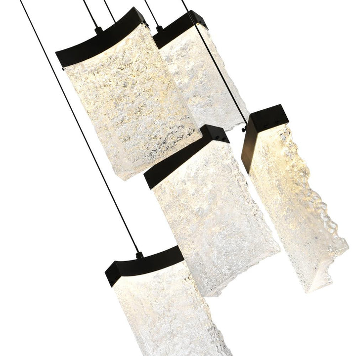 Lava Integrated LED Black Mini Pendant