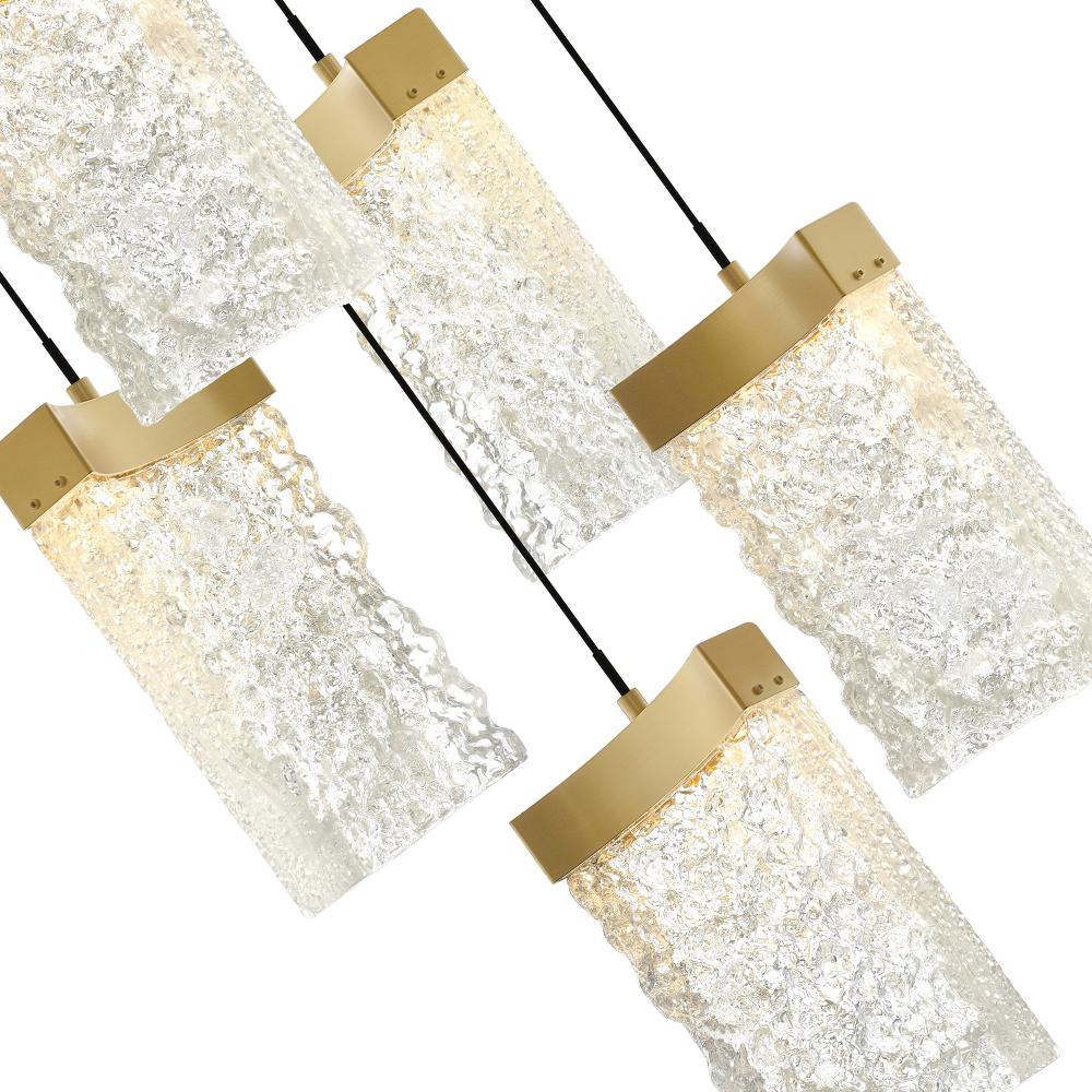 Lava Integrated LED Brass Mini Pendant