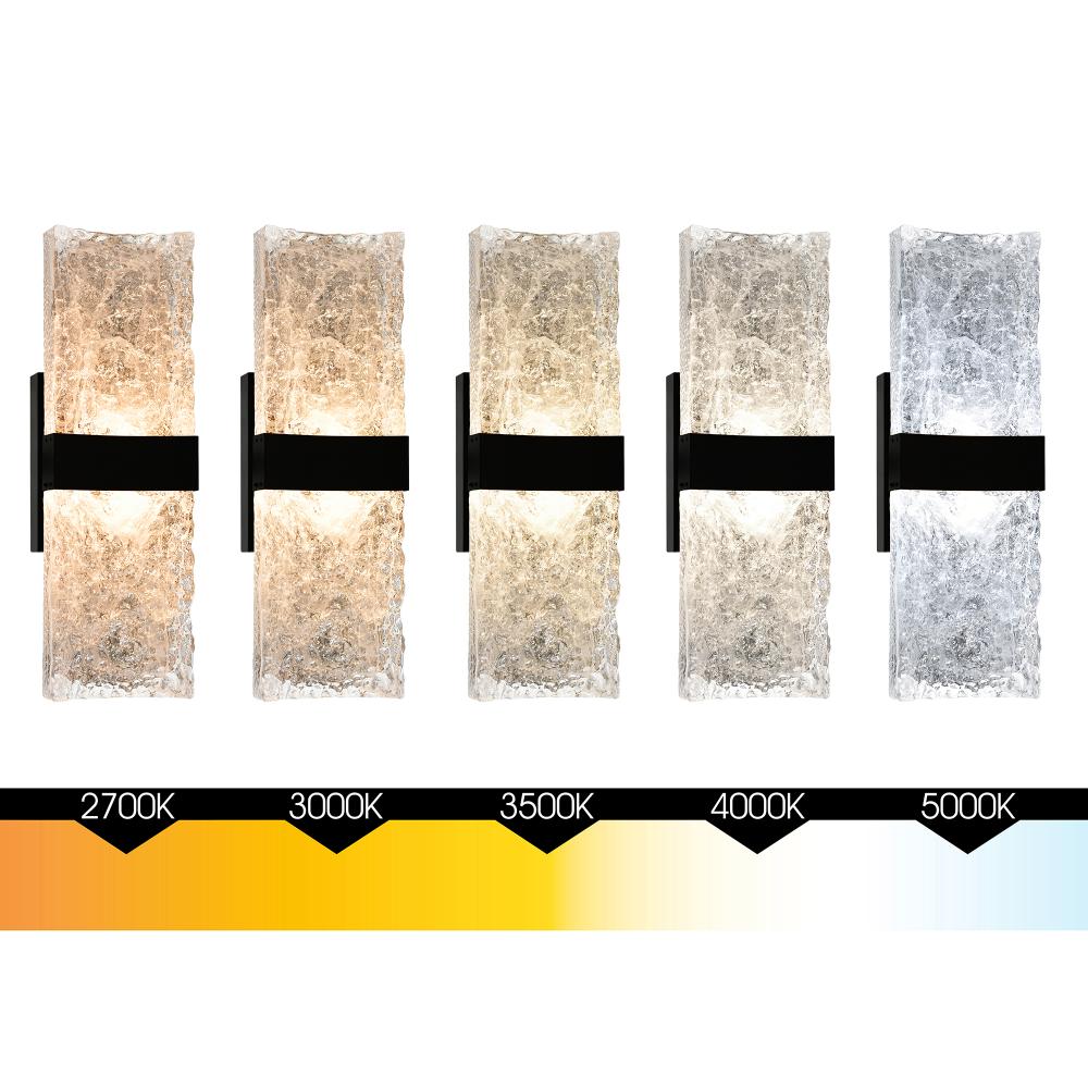 Lava Integrated LED Black Wall Light