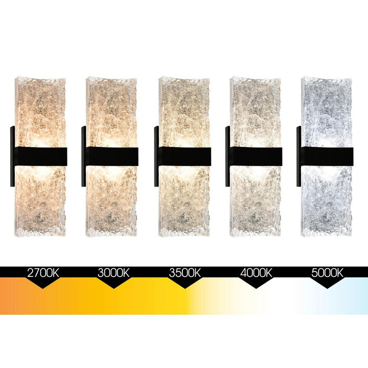 Lava Integrated LED Black Wall Light