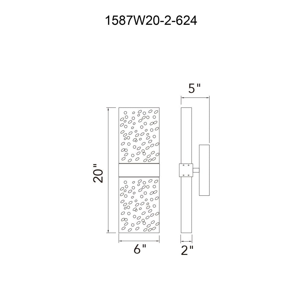 Lava Integrated LED Brass Wall Light